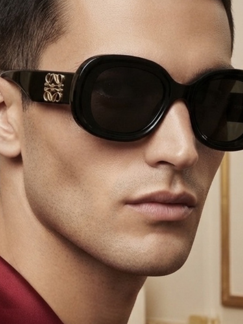 LOEWE Unisex Sunglasses Logo Temples